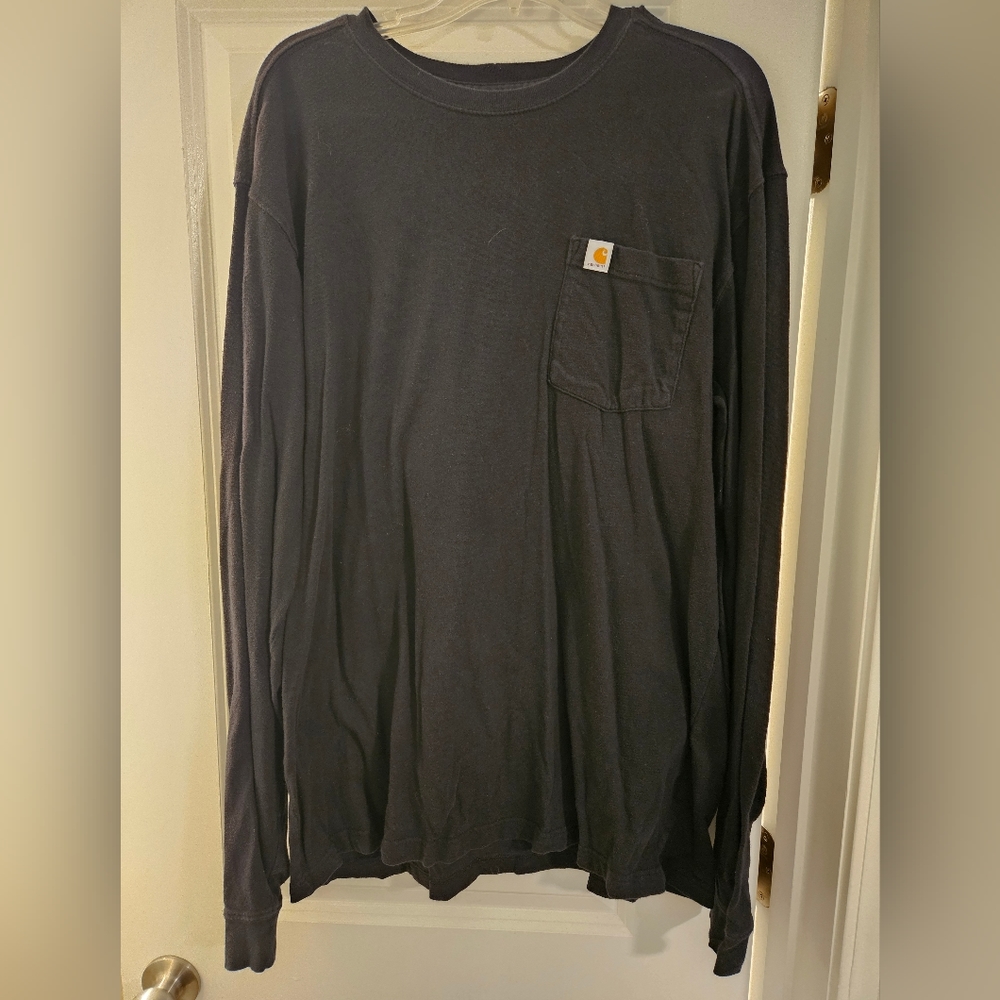 Carhartt long sleeve, black, large/tall